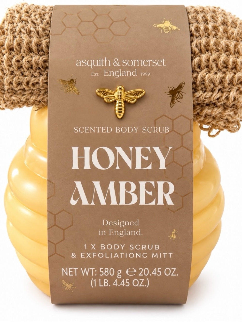 Asquith & Somerset Honey Amber Scented Body Scrub — Yellow